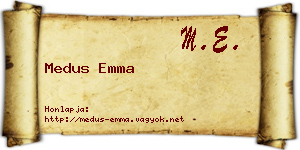 Medus Emma névjegykártya